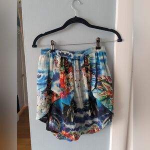 Zara Tropical Print Mini Skirt